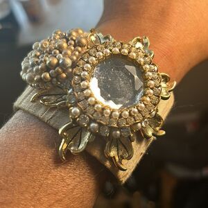 Vintage Crystal Cuff Bracelet